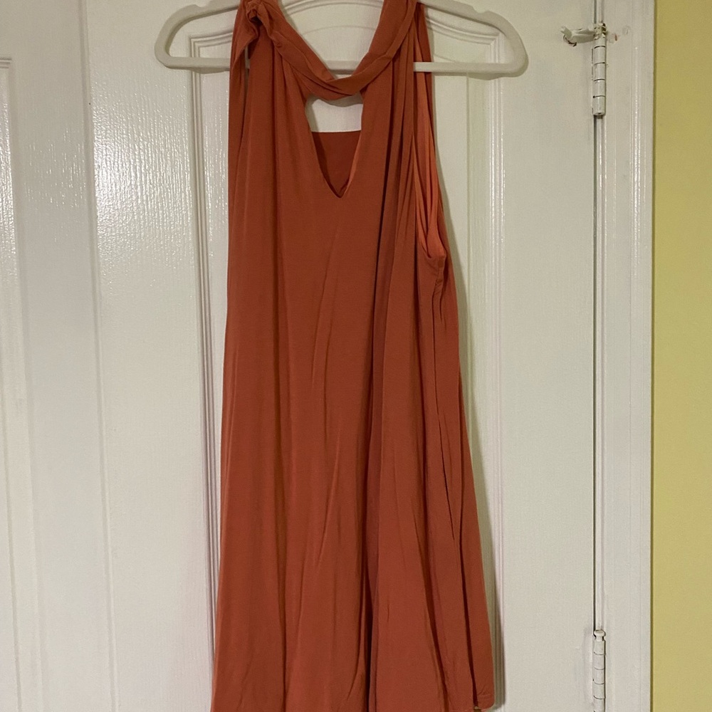 Sleeveless Orange Dress
